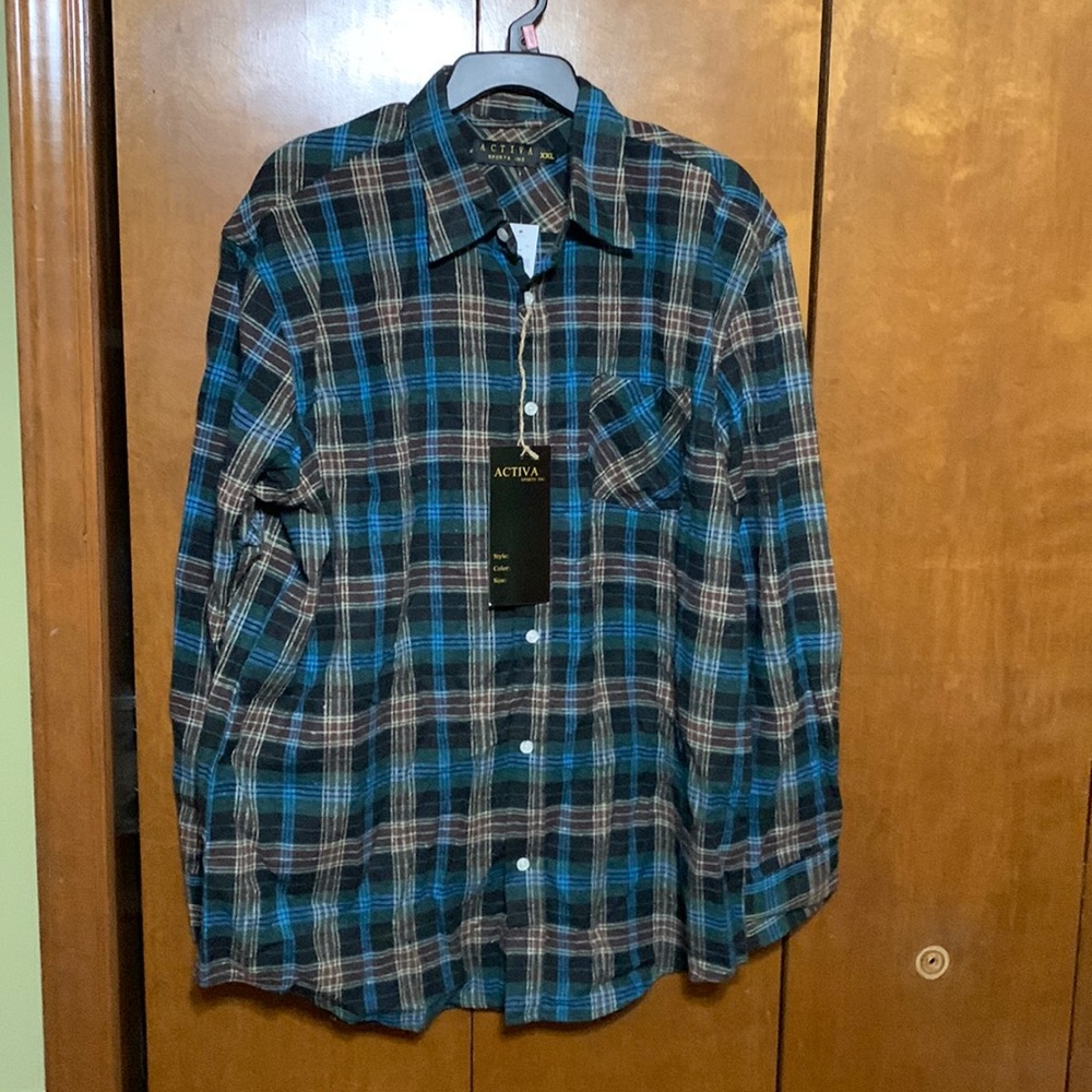 ACTIVA SPORTS INC. - MENS LONG SLEEVE BUTTON UP SHIRT WITH TAGS